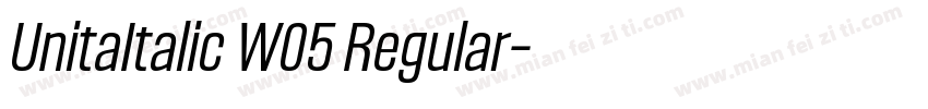 UnitaItalic W05 Regular字体转换